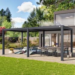 PRIMEYARD 3x6m Pergola, lamellás tetővel, antracit Bioklimatikus pergola - (400127)