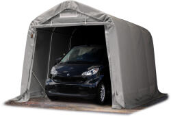 TOOLPORT Ponyvagarázs, 2, 4x3, 6m, PVC ponyva, szürke, statikai megerősítés nélkül Sátorgarázs, Autó sátor, Fóliagarázs - (77836)