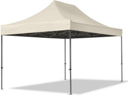 TOOLPORT Összecsukható pavilon, acél, 3x4, 5m, oldalpanelek nélkül, pezsgő szín Pavilon sátor, Piaci sátor, Pop up sátor - (600047)