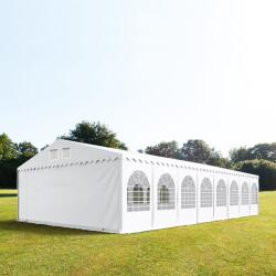 TOOLPORT Parti sátor, 8x36m, PVC ponyva, fehér, padlókerettel Sörsátor, Rendezvény sátor - (49261)