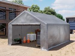 TOOLPORT Ipari sátor, 4x6m, PE ponyva, szürke Raktár sátor - (4772)