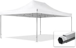 TOOLPORT Összecsukható pavilon, Aluminium, 4x6m, oldalpanelek nélkül, fehér Pavilon sátor, Piaci sátor, Pop up sátor - (578684)