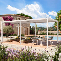 PRIMEYARD 3x6m Pergola, lamellás tetővel, fehér Bioklimatikus pergola - (400111)