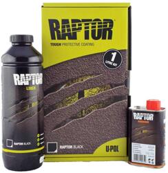 U-POL RAPTOR 2K Fekete platóvédő bevonat szett 0, 95L (új)