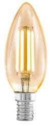EGLO , 12874 , LEDE14 , fényforrás , 2200 K , E14 , 1X4W , Dimmelhető , borostyán (12874)