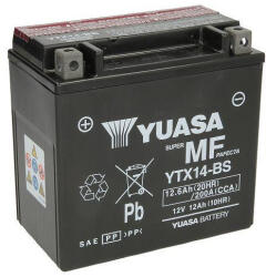 YUASA 12.6Ah left+ YTX14-BS