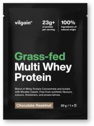 Vilgain Grass-Fed Multi Whey Protein -⁠ több mint 77% tejsavó koncentrátum, izolátum és kazein, hatékony közvetlenül edzés után és hosszan tartó fehérjehiány esetén, tisztán természetes formula, sztíviával éd