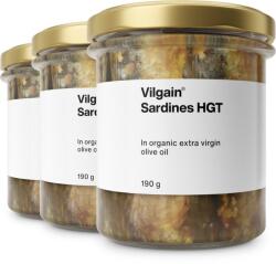 Vilgain Multipack 3 pièces - Szardínia extra szűz bio olívaolajban -⁠ nagy, lédús darabok, gazdagok omega-3 zsírsavakban és teljes értékű fehérjékben