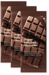Vilgain Táblacsokoládé - 3× 80%-os étcsokoládé 85 g