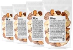 Vilgain Multipack 4 pièces - Trail Mix -⁠ diófélék és aszalt gyümölcsök keveréke, egészséges zsírokban gazdag, rost-, ásványi anyag- és vitaminforrás, ideális utazáshoz