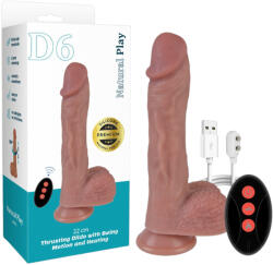 Natural Play - vibrator rotativ cu împingere (culoare naturală) (5906647270484) Vibrator