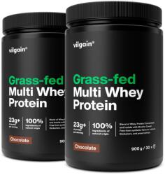 Vilgain Multipack 2 pièces - Grass-Fed Multi Whey Protein -⁠ több mint 77% tejsavó-koncentrátum, izolátum és kazein, hatékony közvetlenül edzés után és hosszabb fehérjehiány esetén is, szteviol-glikozidokkal 