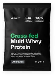 Vilgain Grass-Fed Multi Whey Protein -⁠ több mint 77% tejsavó koncentrátum, izolátum és kazein, hatékony közvetlenül edzés után és hosszan tartó fehérjehiány esetén, tisztán természetes formula, sztíviával éd