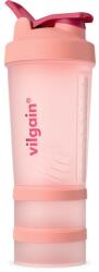 Vilgain Shaker Pro 2Go - coral 450 ml + 150 ml + 100 ml