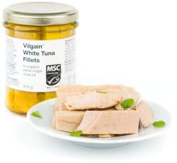 Vilgain Fehér tonhalfilé extra szűz bio olívaolajban -⁠ zamatos haldarabok, fenntartható haltenyésztés, omega-3 zsírsavakban gazdag