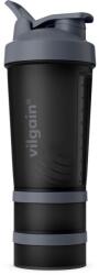Vilgain Shaker Pro 2Go - acél 450 ml + 150 ml + 100 ml