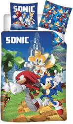 Sonic, a sündisznó Sonic a sündisznó Speedy Dreams gyerek, ovis ágyneműhuzat 100×135cm, 40×60 cm