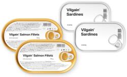 Vilgain Omega-3 Fish Duo -⁠ nagy, lédús haldarabok, omega-3-ban gazdag, magas fehérjetartalommal, azonnali fogyasztásra alkalmasak