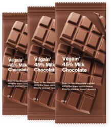 Vilgain Táblacsokoládé - 3× 45%-os tejcsokoládé 85 g