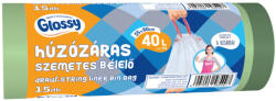 Glossy húzózáras szemeteszsák 40L/15db (55x60cm)
