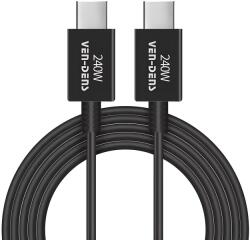 Ven-Dens Супер бърз Type - C на Type - C данни кабел - 1.8 м - 240W - черен KP33993 (33993)
