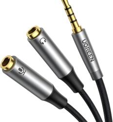 UGREEN - 3, 5 мм - мъжки - за двойно 3, 5 мм женски разклонител на слушалки - Сив KP26284 (26284)