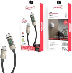 Ven-Dens Кабел за данни с бързо зареждане Type - C на Type - C - 1.5 м - 60W - Черен KP34008 (34008)