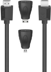 Hama HDMI кабел Hama с 2 адаптера - 1.5 м - черен KP36396 (36396)