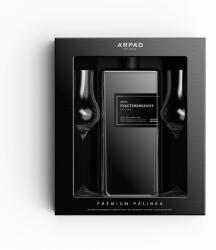 Árpád Pálinka Prémium Feketeberkenye Pálinka ablakos díszdobozban 0.5L + 2db Tulipán Pálinkáspohár(40%)