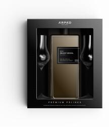 Árpád Pálinka Prémium Érlelt Szilva Pálinka ablakos díszdobozban 0.5L + 2db Tulipán Pálinkáspohár(40%)