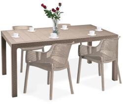 Keter Elody 4+1 kerti bútor garnitúra szett cappuccino (211105_247100_4) - leziteronline