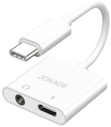 Jokade Jc008 Bingguo 4 In 1 Usb Type-c - 3, 5mm Jack Adapter / Konverter Fehér