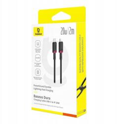 Baseus kábel Dura Type C 20W 2m (piros-fekete) (6932172669928)