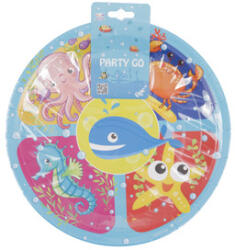 Vízi állatok 6 db-os papír tányér 23 cm (AIO201)