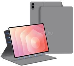 Gigapack Samsung Tab S11 Ultra 5G / Tab S11 Ultra WIFI GIGAPACK Tok álló, bőr hatású aktív FLIP, asztali tartó, VILÁGOSSZÜRKE (GP-177297) (GP-177297)