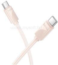 hoco. X114 adatkábel (Type-C - Type-C, 60W, PD gyorstöltő 3.0, 100cm) RÓZSASZÍN (HOCO_X114_C_C_P) (HOCO_X114_C_C_P)