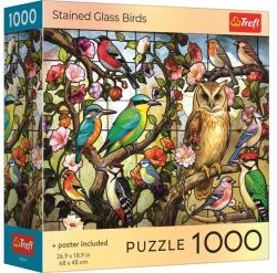 Trefl 1000 db-os puzzle - Színes üvegmadarak (99306) (99306)