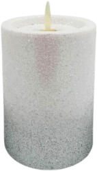  Led gyertya, kerek, csillámos