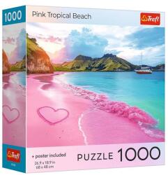 Trefl 1000 db-os puzzle - Rózsaszín trópusi tengerpart (99286) (99286)