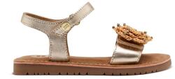 Gioseppo Buchanan virágos rátétes bőr szandál, arany, 35 EU (806574802-P-PLATINO-35)