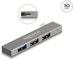 Delock 3 portos vékony USB hub USB Type-C csatlakoztatóval (64274)