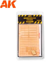 AK Interactive 1/35 Laser Cut Laser Cut Wooden Europallet 003 fa EUR raklap dioráma kiegészítő 5 darabos szett (AK8227)