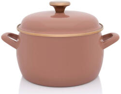 Metalac Oala cu Capac Metalac Mocha Mousse Email 4.2L Diametru 20CM Maro (388753)