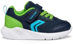 GEOX Geox, Tépőzáras sneaker hálós anyagbetétekkel, Élénkzöld, Tengerészkék, 22 EU (B454UC01454C0749-22)
