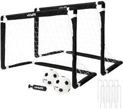 VirtuFit Gyermek futballkapu készlet, 2 labda, Virtufit pumpa 92 x 64 cm, fekete (VF06039)