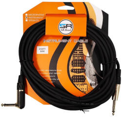 Silk Road gitárkábel 6m, fekete, pipa - r55hangszerbolt