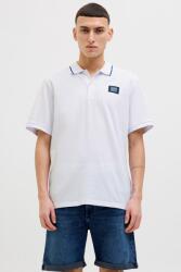 JACK & JONES Jack & Jones, Galléros pamutpóló logóval, Fehér, 2XL (12269238-WHITE-XXL)