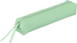 Clairefontaine Vékony kerek tolltartó, festett természetes bőr, cipzárral záródik, 1 rekeszes, 4, 5 x 19 x 2, 5 cm, pisztácia zöld