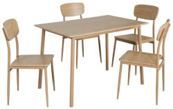 TEMPO KONDELA Étkezőgarnitúra 1+4, természetes tölgy, LAMIR (397055)