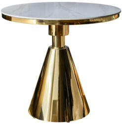 TEMPO KONDELA Étkezőasztal, arany/fehér márvány, GREIS TYP 1 (403492)